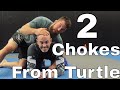 2 matchending bjj chokes from turtle even if the chin is tucked