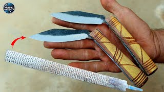 Making Two Folding Knives from an Old Steel File
