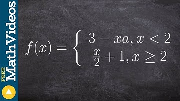 Find the value a that makes the function continuous
