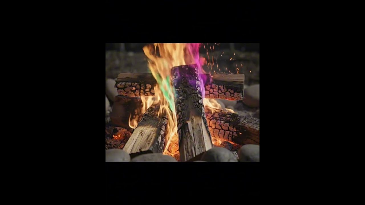 【睡眠用ASMR】色が変わる魔法の焚き火とパチパチ音 - ぐっすり眠れる癒しの環境音