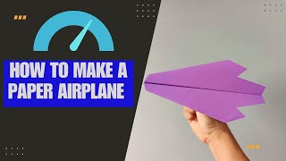 How to make a simple fighter jet paper airplane