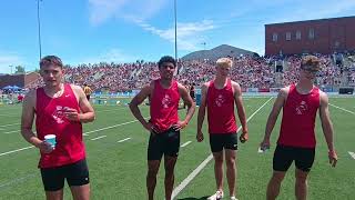 2026 Iowa High School State Track & Field - West Hancock 1A Boys 4x110 Meter Shuttle Hurdle Relay