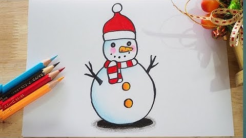 วาดรูป สโนว์แมน ตุ๊กตาหิมะ ⛄ | How To Draw Snowman / Drawing Christmas