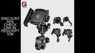 Aluminum Anti-Vibration Motorcycle Phone Mount Holder 1s Lock Camera Friendly Anti-Theft Handlebar f