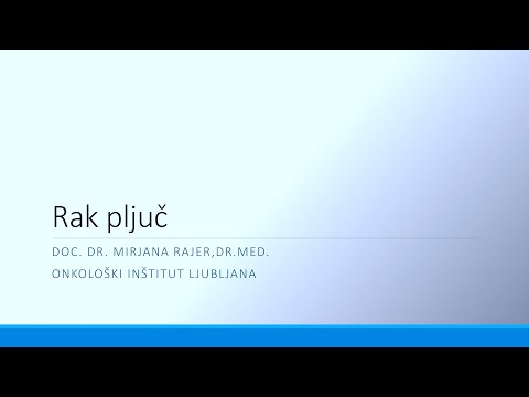 Predavanje: RAK PLJUČ,  predava: doc. dr. Mirjana Rajer, dr. med.