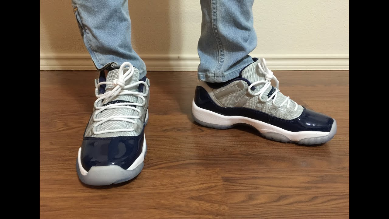 jordan 11 georgetown on feet