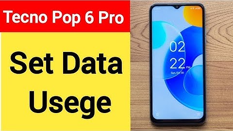 How to set data usege, Tecno Pop 6 Pro me data limit Kaise lagaen