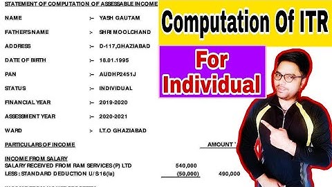 How to make Computation of ITR in Excel | Computation Of Income From Salary
