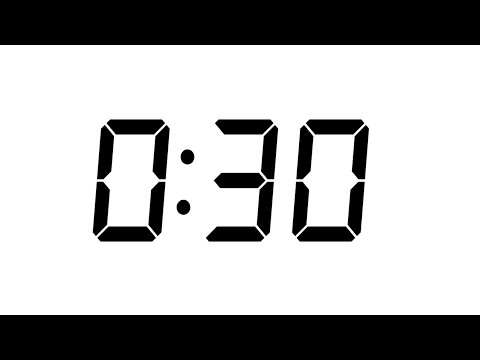 30 Seconds countdowntimer white and black screen