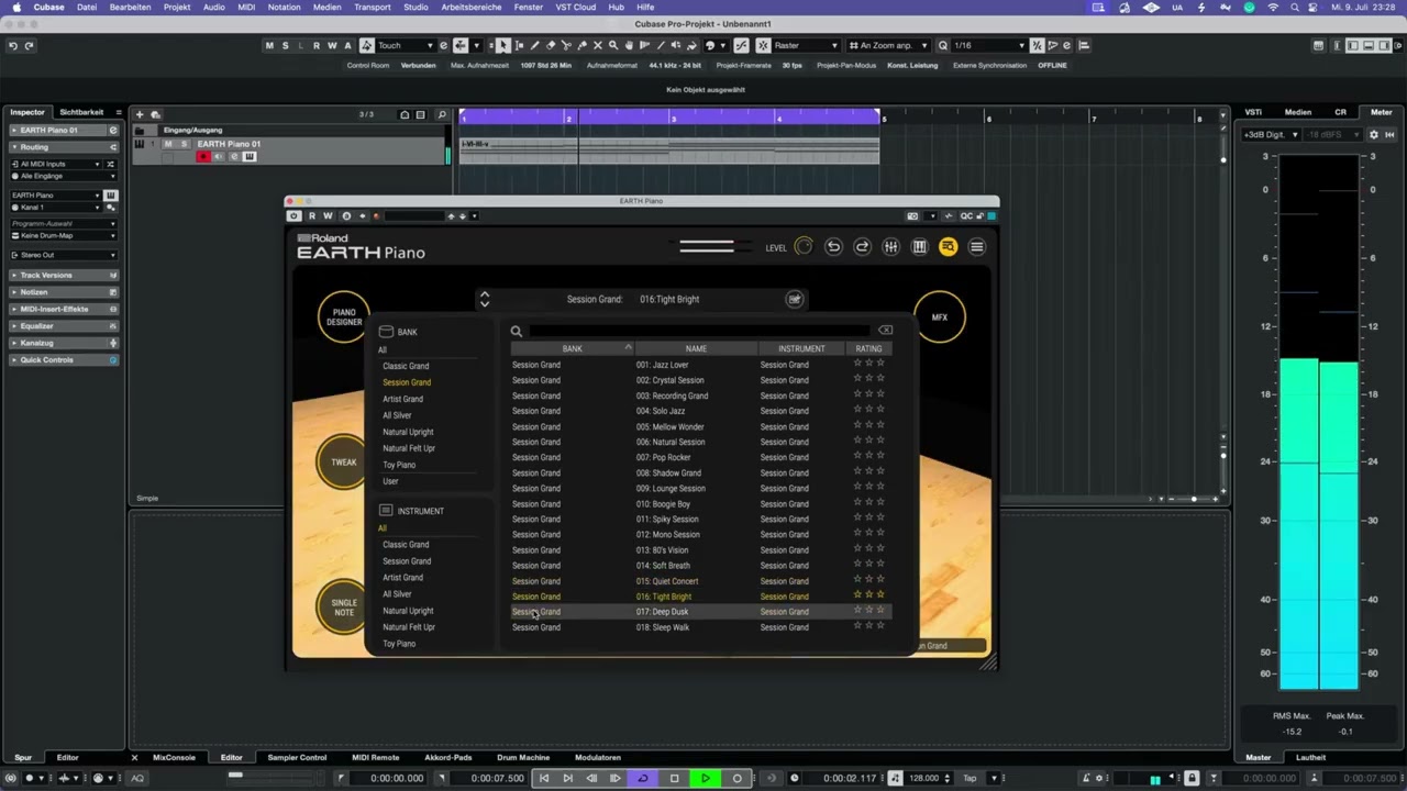 Roland Earth Piano Sound Demo | VST | NO Talking | NO FX |