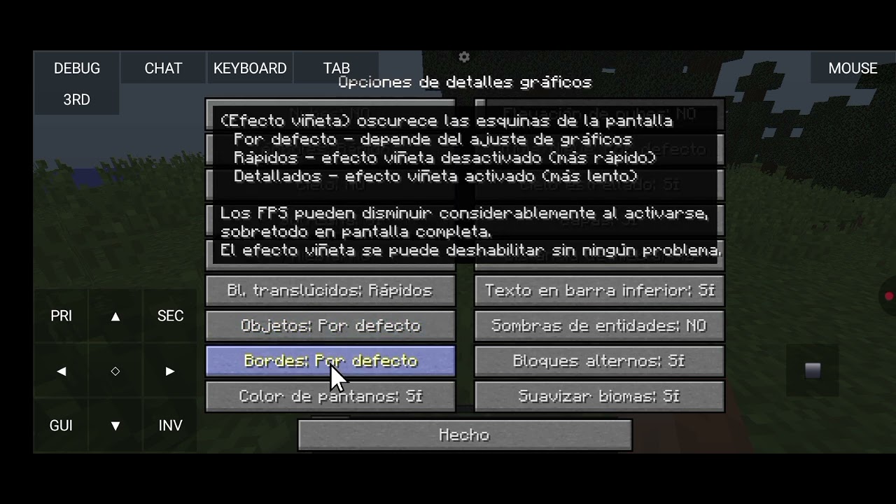 Configuracion del optifine