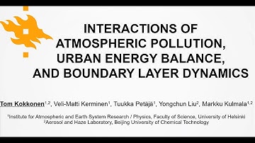 Interactions of atmospheric pollution, urban energy balance and boundary layer dynamics