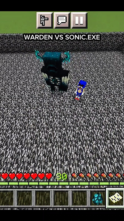 WARDEN VS SONIC.EXE / MINECRAFT #minecraft #shorts