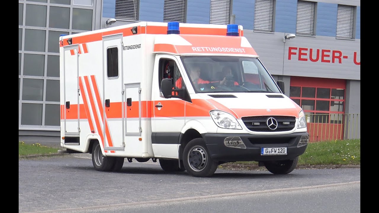 [Erste Einsatzfahrt] "neuer" RTW 2 Berufsfeuerwehr Gera FRW Mitte - YouTube