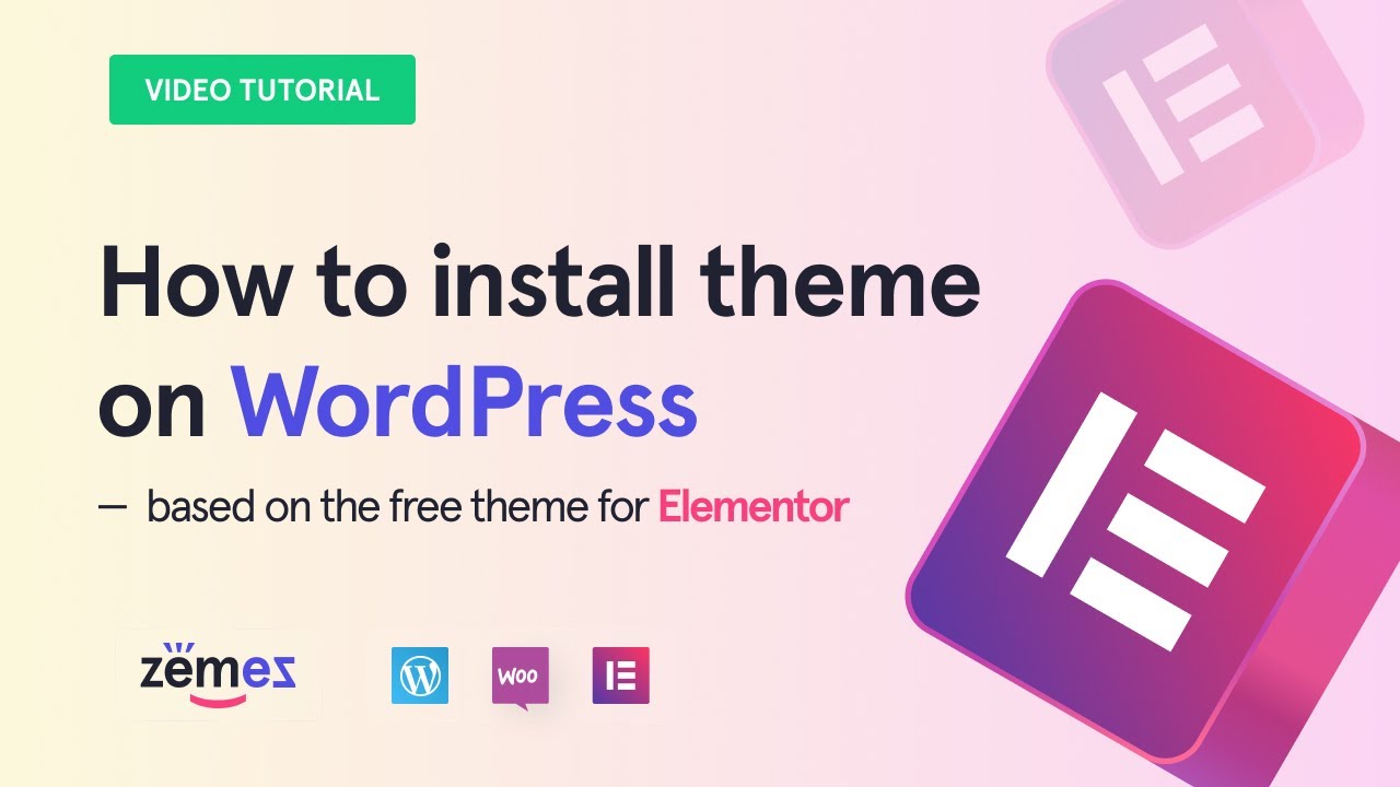 How to install theme on WordPress - based on the free theme - YouTube
