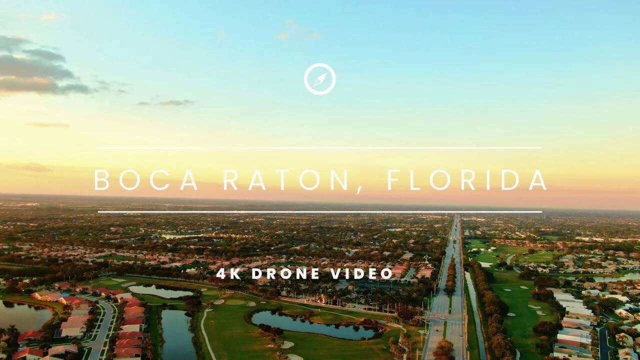 4k Drone video in Boca Raton, Florida at the Boca Dunes Golf & Country ...