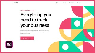 COLORFUL GEOMETRIC WEBSITE - Adobe XD Tutorial