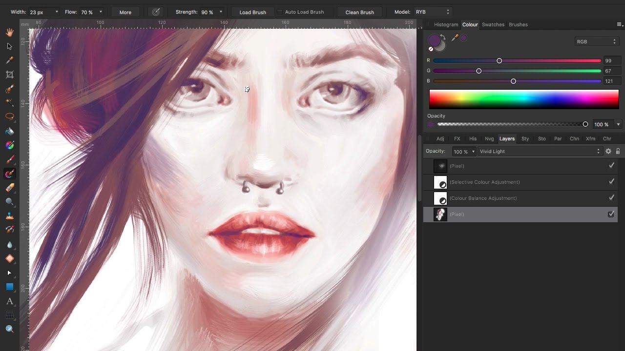 drawing on affinity photo