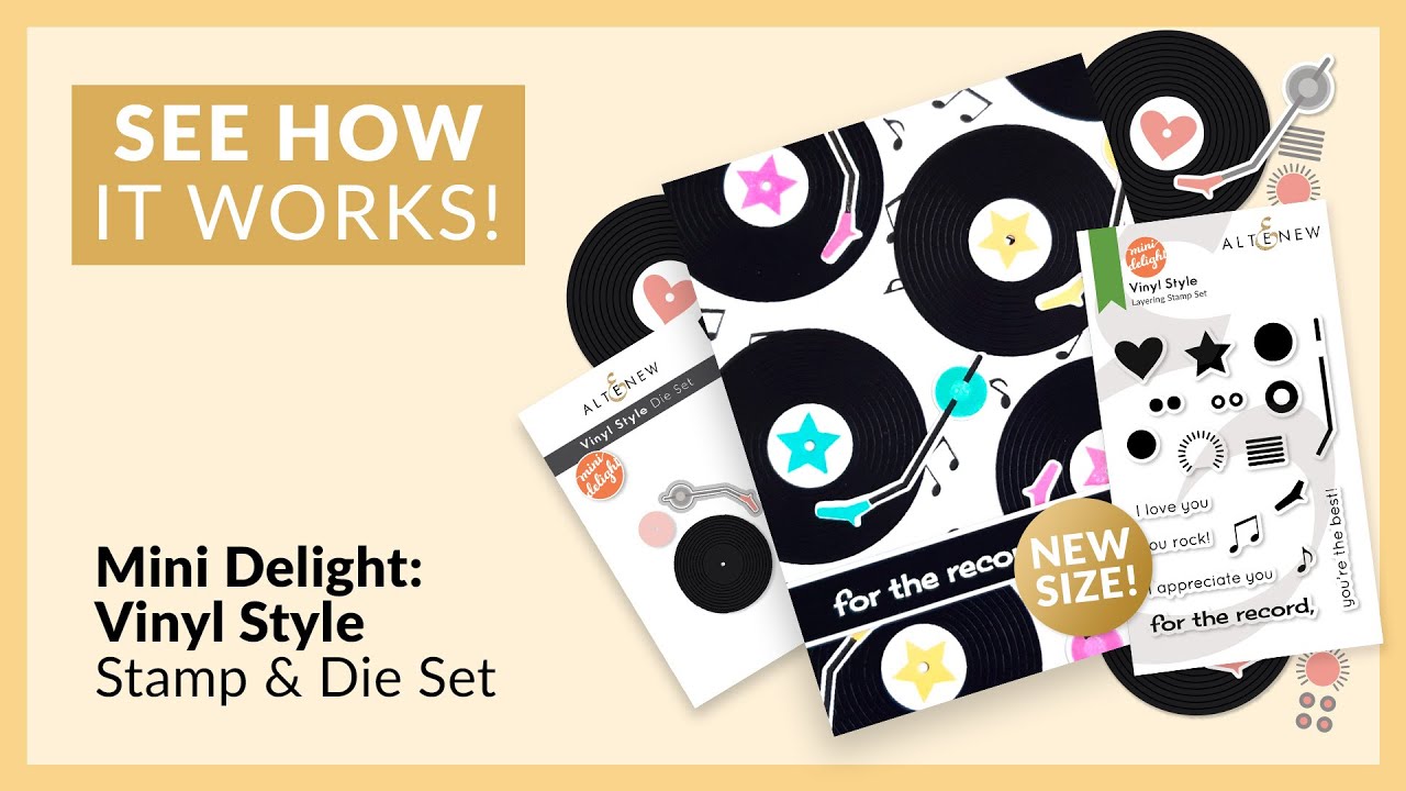 Mini Delight: Vinyl Style Stamp & Die Set