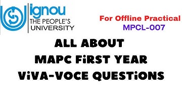 All about MAPC First Year Viva-voce Questions