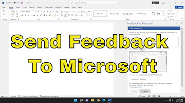 How to Send Feedback About Microsoft Word [Tutorial]