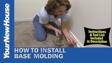How to Install Baseboards and Molding - Step-by-step instructions and tool list in description