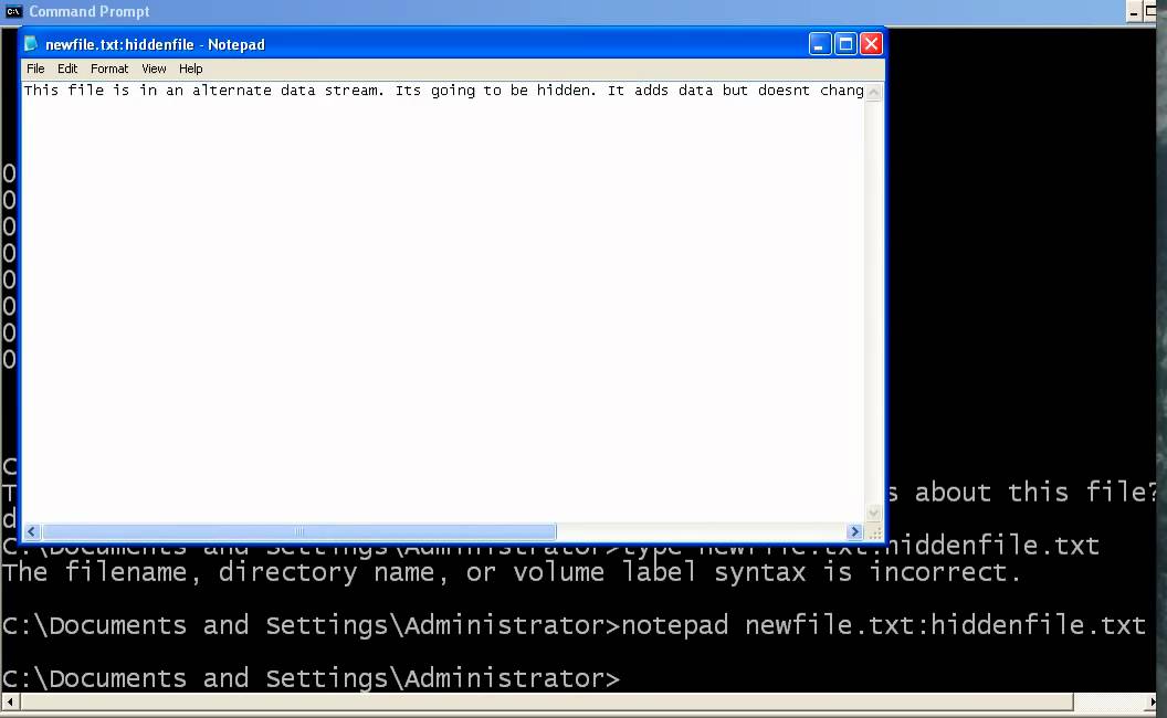 How to Hide a File in an Alternate Data Stream - YouTube