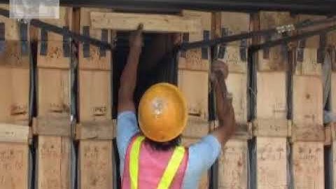 loading float glass into containers