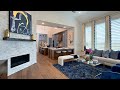 Brilliant blue home tour  blue kitchen cabinets and interior doors  model home tour