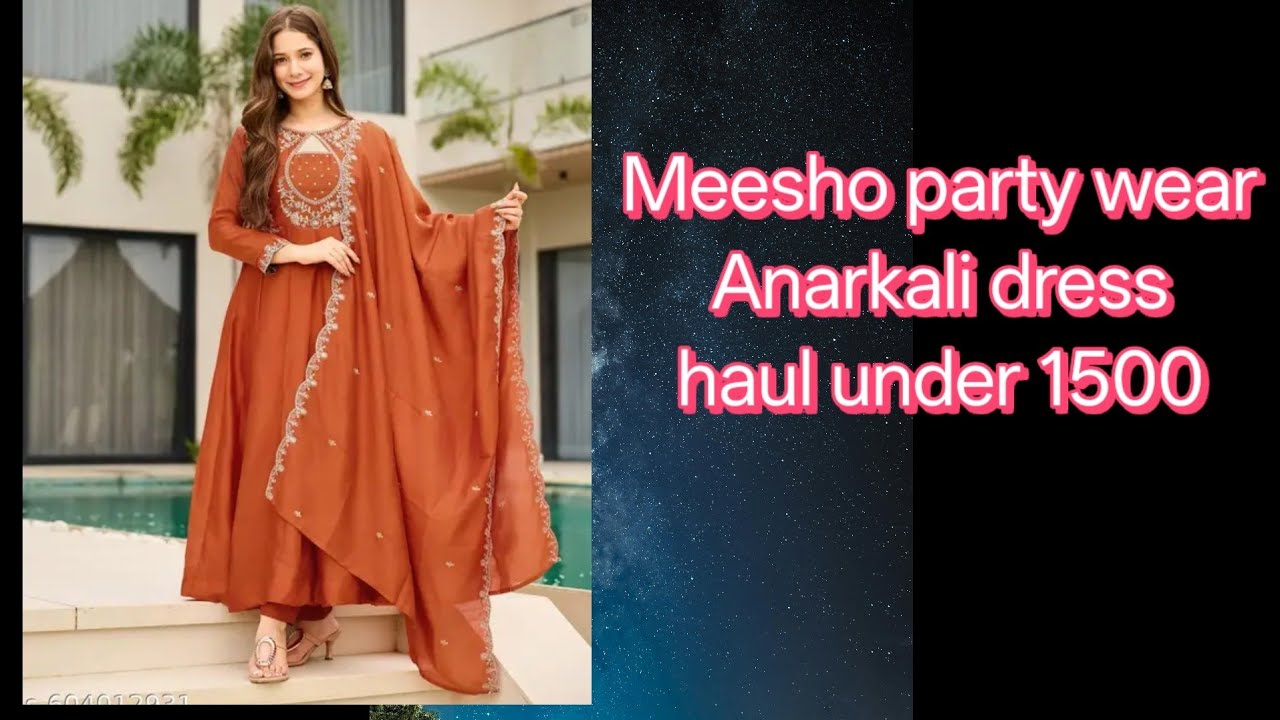  Anarkali dress haul under 1500 👗meesho Anarkali Dupatta Set haul under 1500 