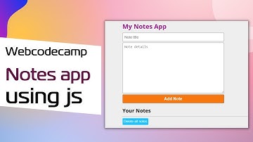Notes app using javascript