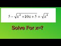 Nice radical math problem Solve For x