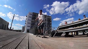 Steezie 360 flip, boardslide on longboard & more in: Daily clips 4