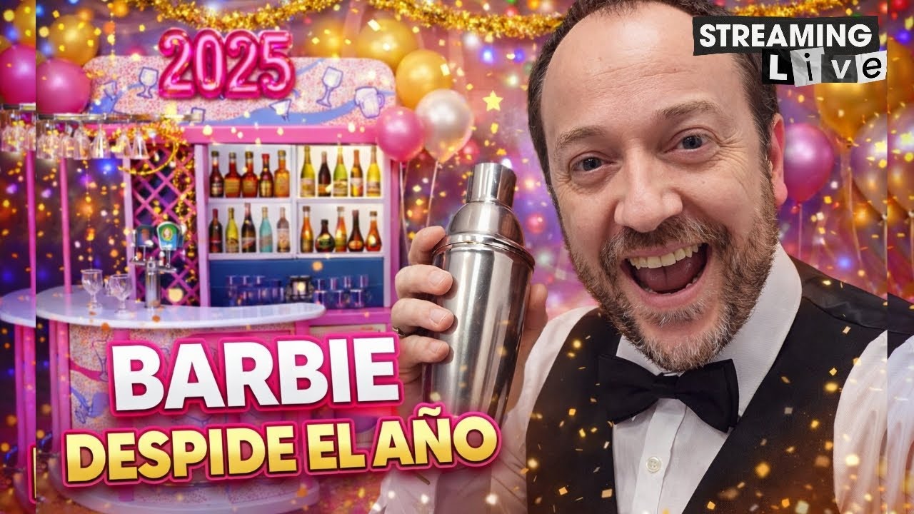 Monto un BAR de FIN DE AÑO para BARBIE 🍾✨ | Unboxing + Cotillón en miniatura