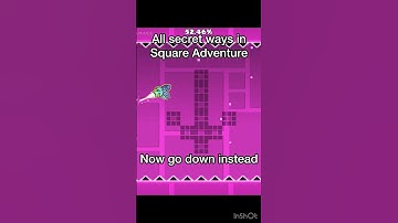 All secret ways/swag routes in Square Adventure! #geometrydash #gd #shorts