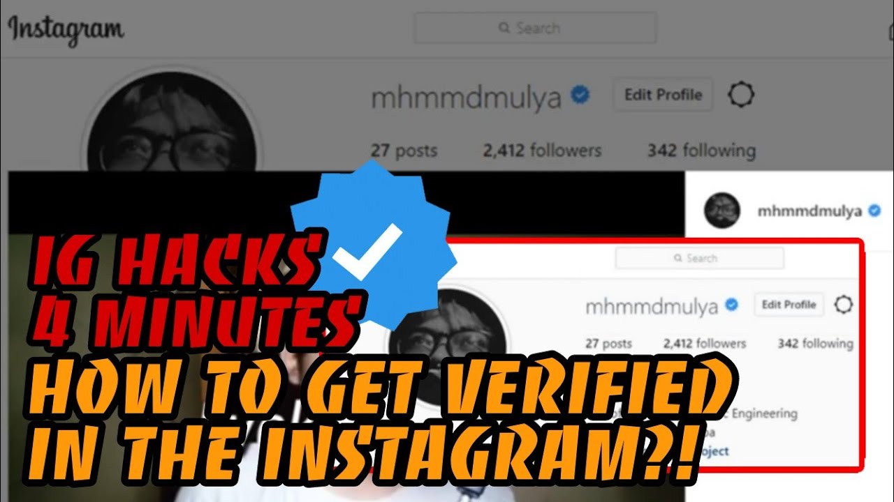 CARA VERIFIED/CENTANG BIRU PROFIL INSTAGRAM DENGAN MUDAH!!! 