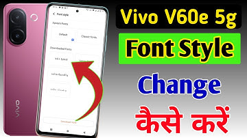 Vivo V60e 5g font style change | Vivo V60e 5g me font kaise change kare | Vivo V60e 5g font setting