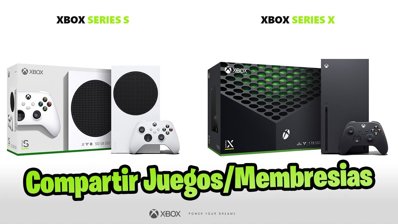 Compartir Juegos y Membresias en Xbox Series S y Series X Facil - YouTube