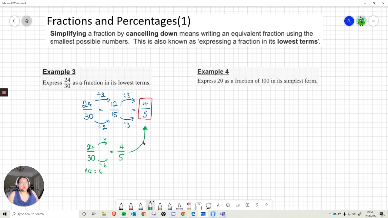 Year 9 Theta Equivalent Fractions YouTube