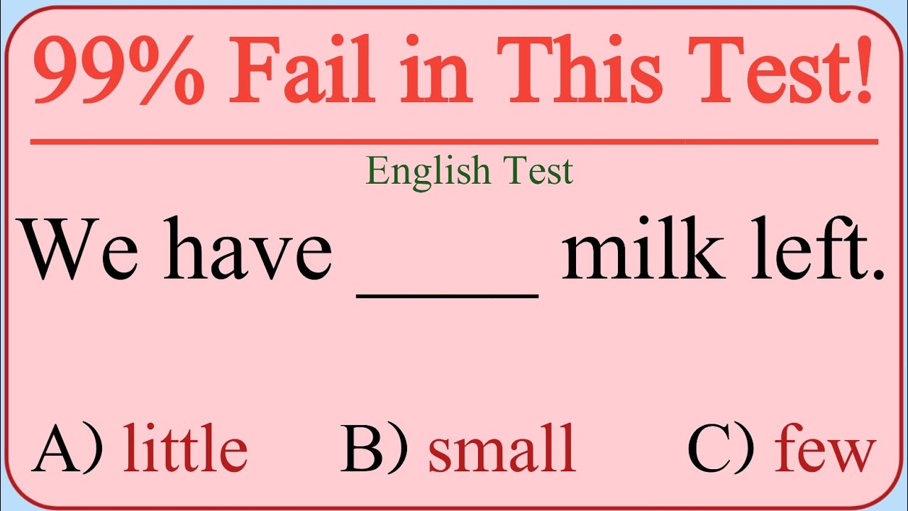 ⌛ American English Grammar Test: If you can get 15 out of 40, Your English is Amazing!✍️