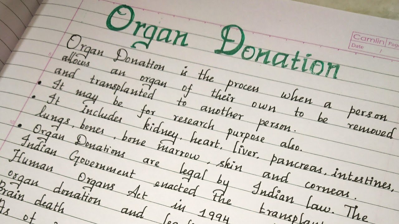 Реферат: Organ Donation Essay Research Paper Organ DonationI