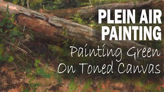 PAINTING GREEN ON A TONED CANVAS  Plein Air Painting Landscapes