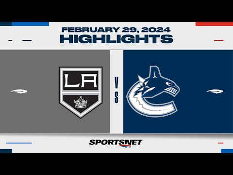 NHL Highlights | Kings vs. Canucks - February 29, 2024