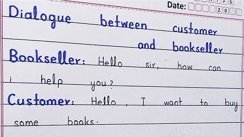 | DIALOGUE BETWEEN CUSTOMER AND BOOKSELLER IN ENGLISH |