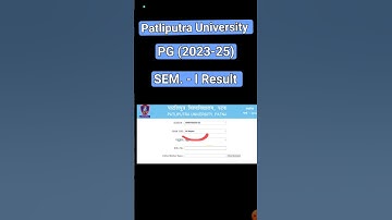 Patliputra University PG SEM.- I (2023-25) Result has been published #patliputra_university #ppu