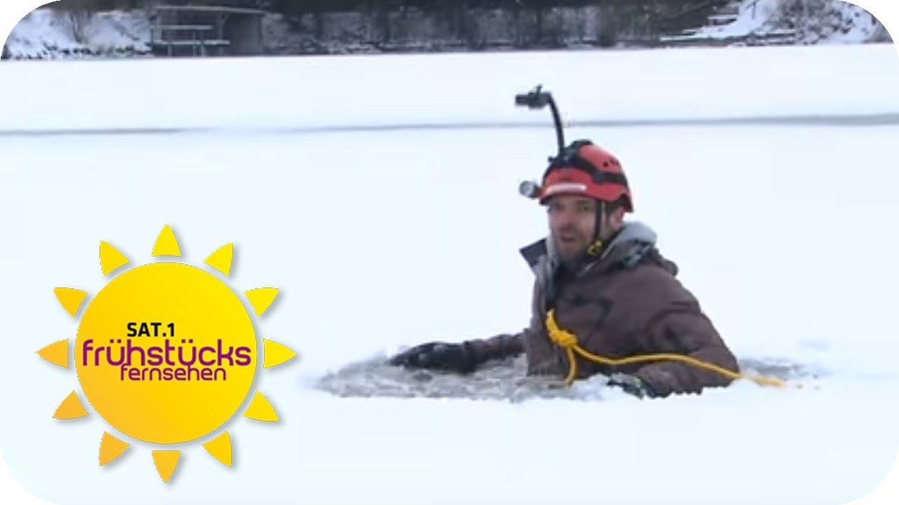 So GEFÄHRLICH ist es auf GEFRORENEN SEEN zu laufen | SAT.1 Frühstücksfernsehen | TV
