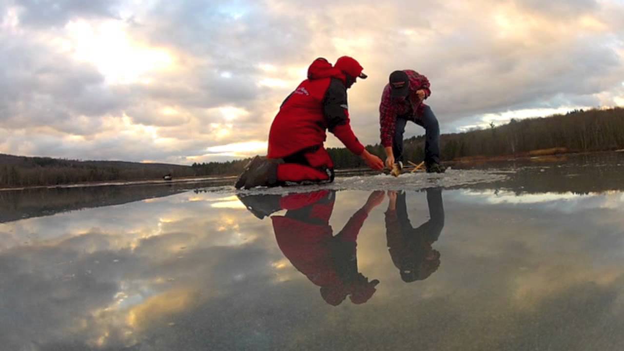 Ice Fishing Massachusetts 2014 YouTube