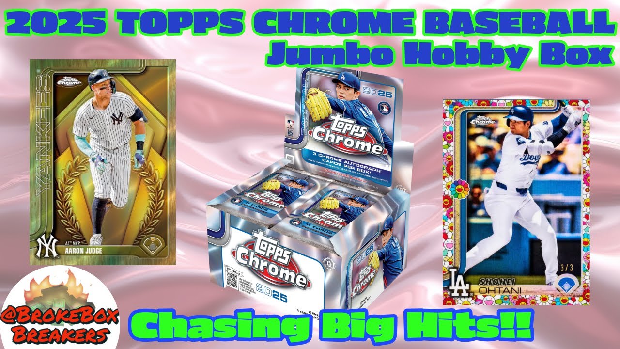 Chasing Big Hits!!💥✨ 2025 Topps Chrome Baseball ⚾️ Jumbo Hobby Box - review