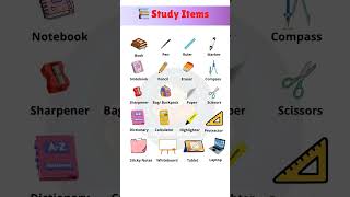 Study Items 🎯 #englishforbeginner #learnenglish