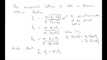 ML14 The reciprocal lattice